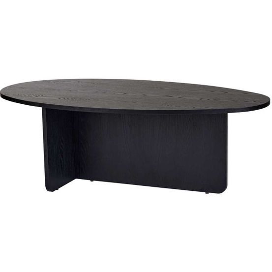 Table basse ovale en aggloméré orba bois noir