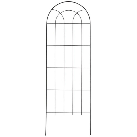 Treillis support pour plantes en acier noir classique