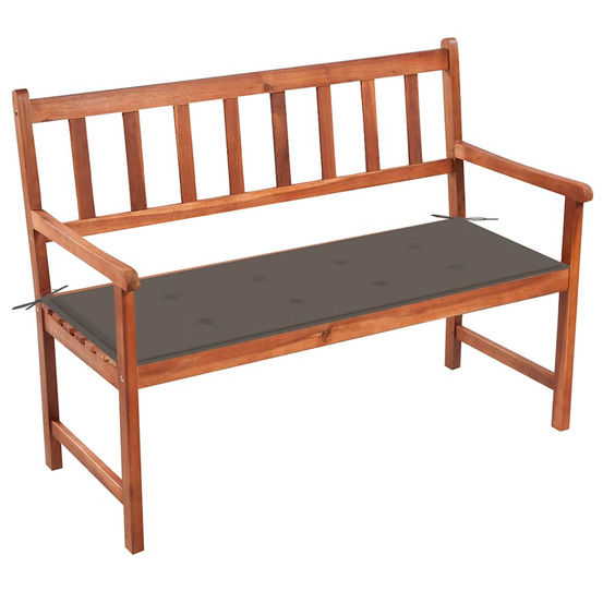 Banc de jardin avec coussin 120 cm bois d'acacia massif