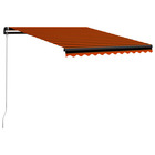 Auvent manuel rétractable 350x250 cm orange et marron