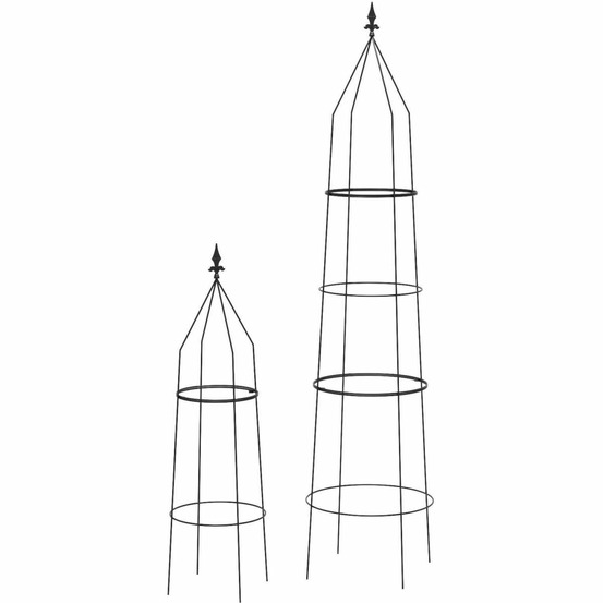 Treillis en acier view (lot de 2) noir