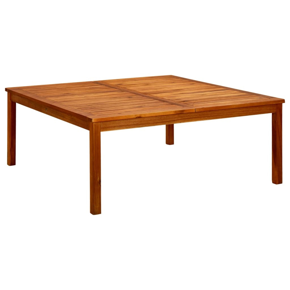 Table basse de jardin 110x110x45 cm bois solide d'acacia