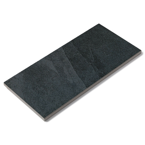 Margelle de piscine effet ardoise noire 60x28x2 cm bord droit pietra - ro'ma carrelage