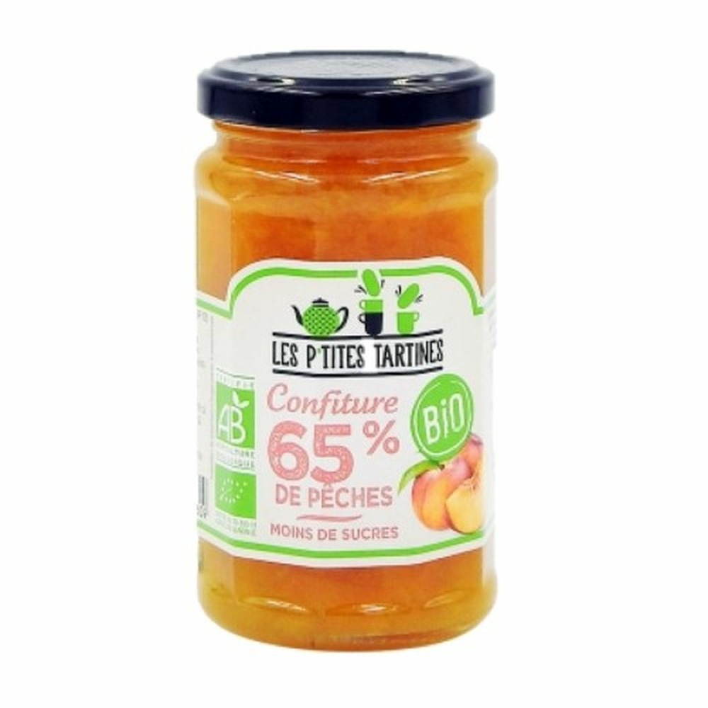 Confiture de pêches allégée bio - les p'tites tartines
