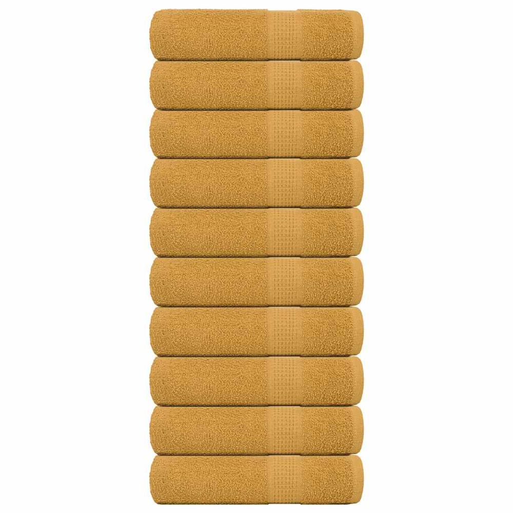 Essuie-mains frogn 10 pcs doré 50x100 cm 360 g/m²