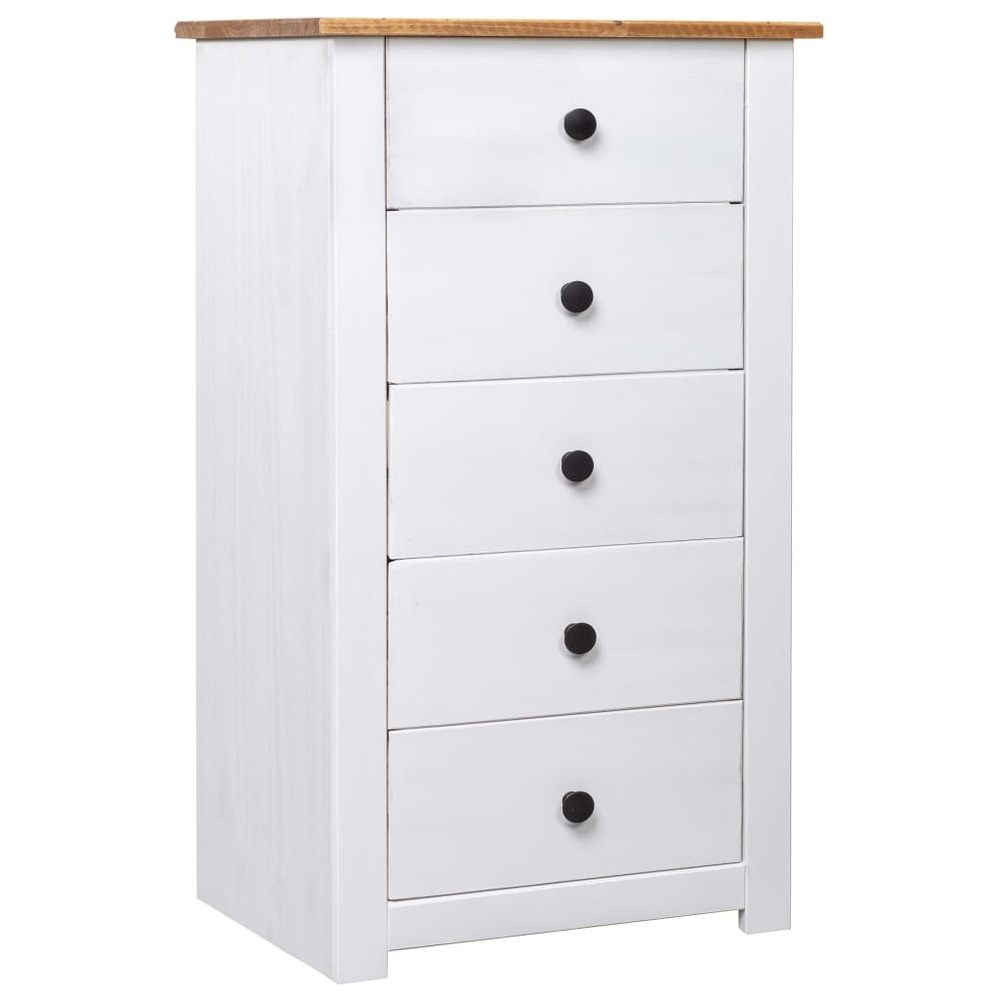 Buffet bahut commode armoire meuble de rangement organisateur cuisine salle de séjour salon 46 x 40 x 89 cm pin blanc 02_0030