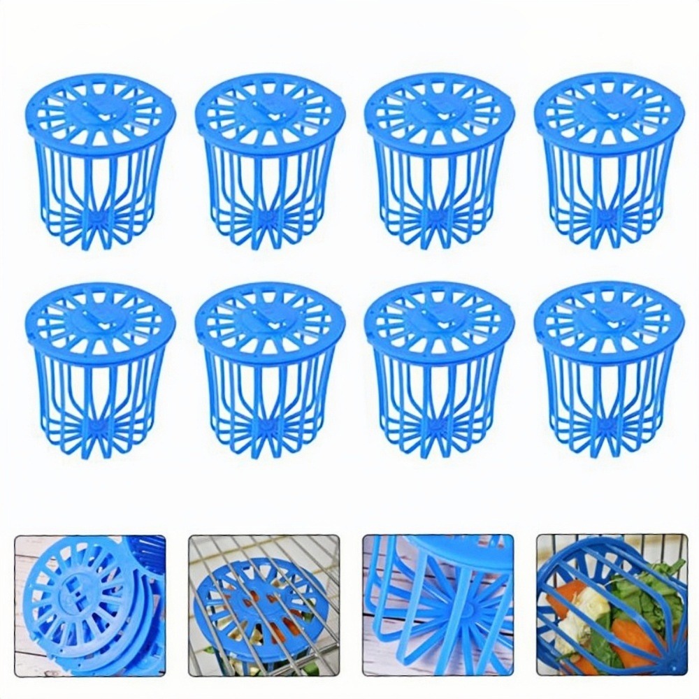 Lot de 8 paniers d'alimentation pour perroquets