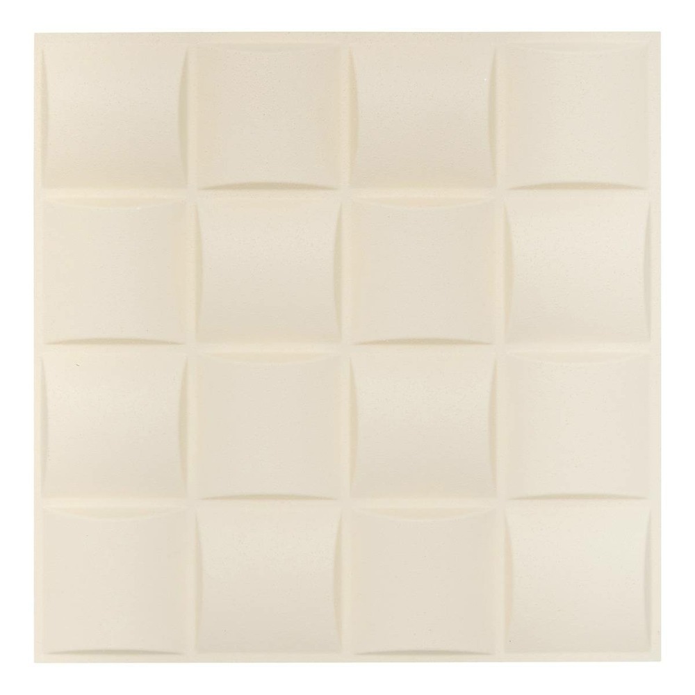 2 stickers muraux oren carrés 30x30cm blanc