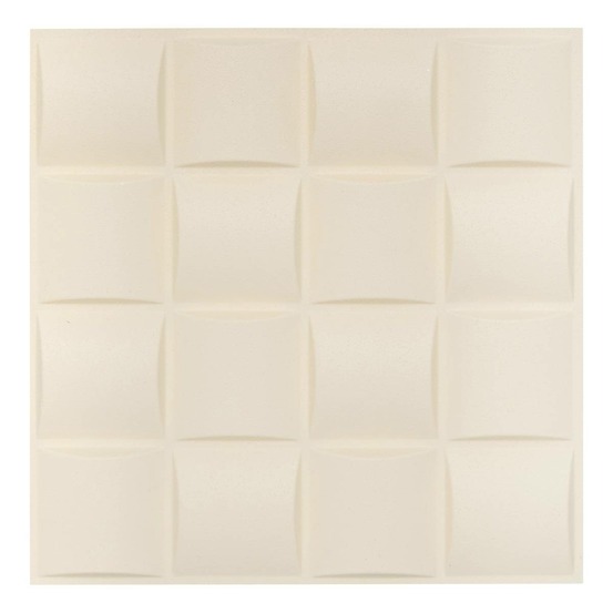 2 stickers muraux oren carrés 30x30cm blanc