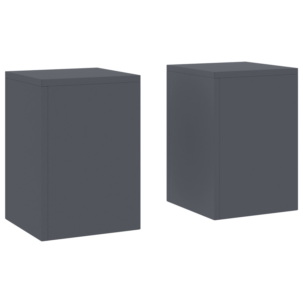 Supports de plantes d'extérieur pillar 2 pcs anthracite 24x24x35 cm acier