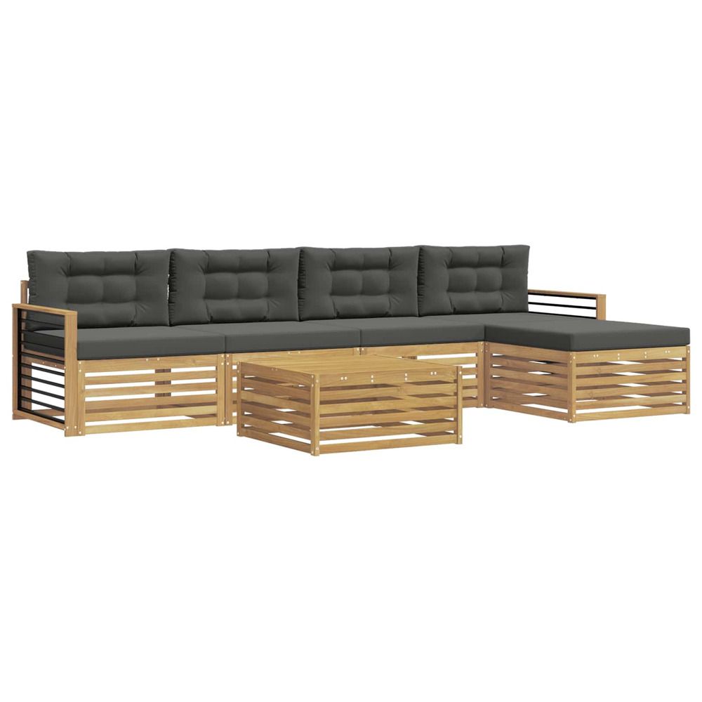 Ensemble de canapés d'extérieur 7 pc blanc et anthracite
