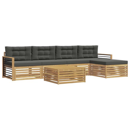 Ensemble de canapés d'extérieur 7 pc blanc et anthracite