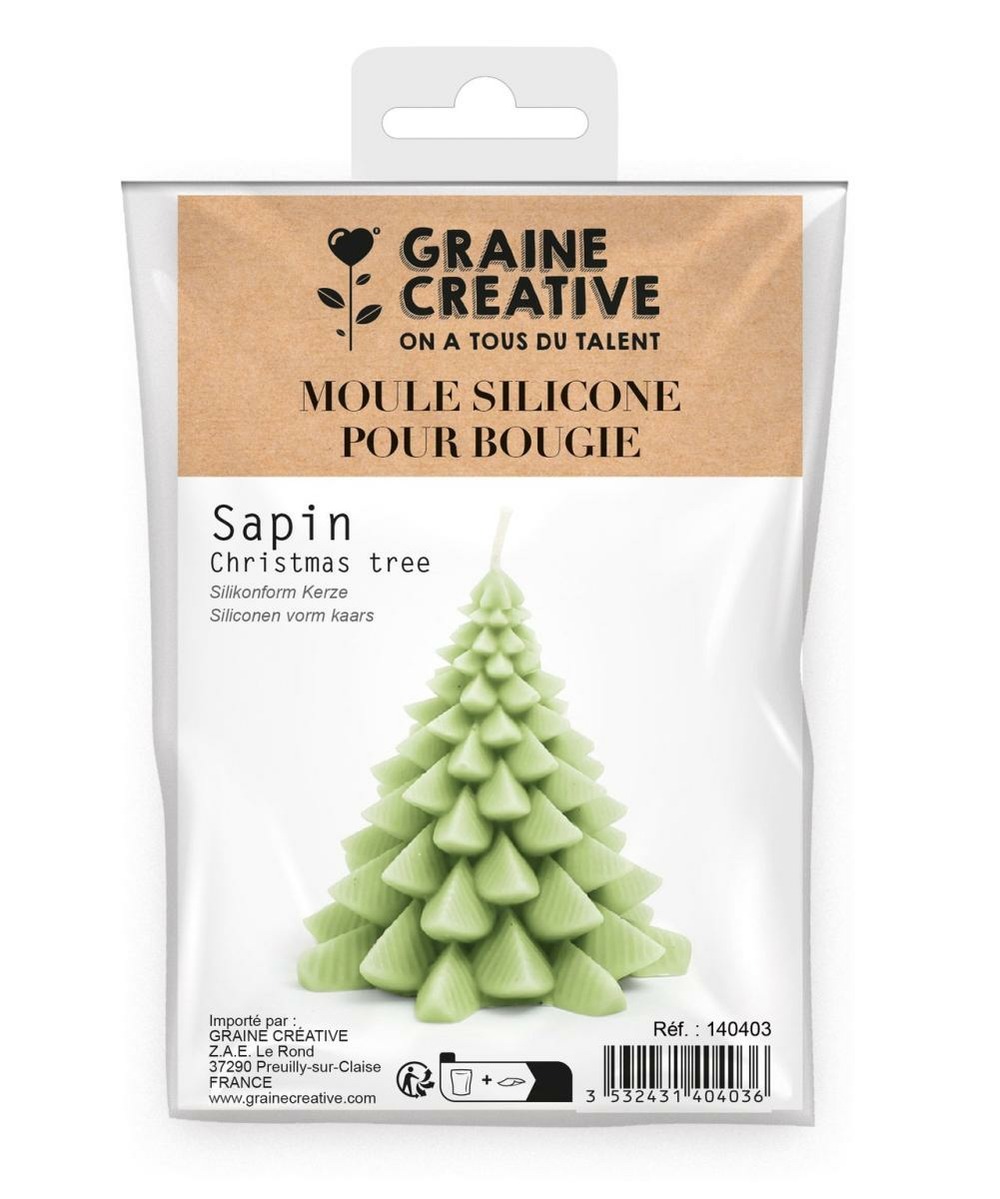 Moule en silicone pour creation de bougie sapin