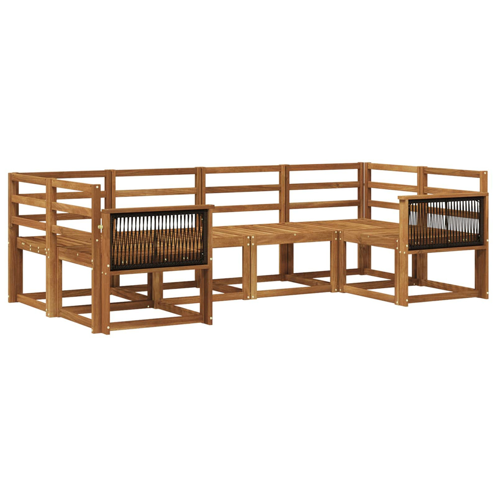 Ensemble de canapés d'extérieur 6 pcs naturel