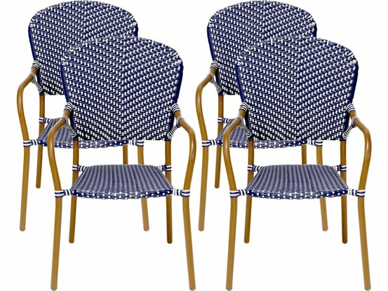Lot de 4 chaises d'extérieur bistro