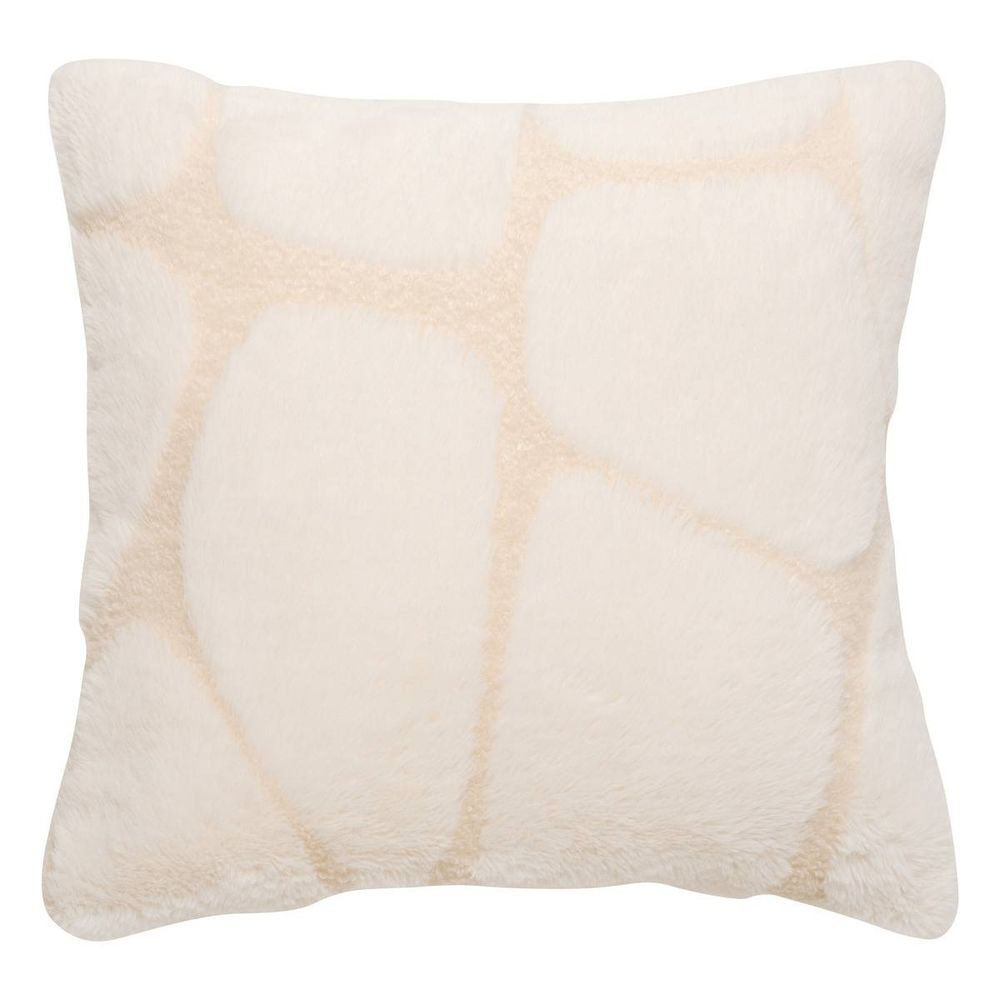 Coussin boucly carré 40x40cm beige