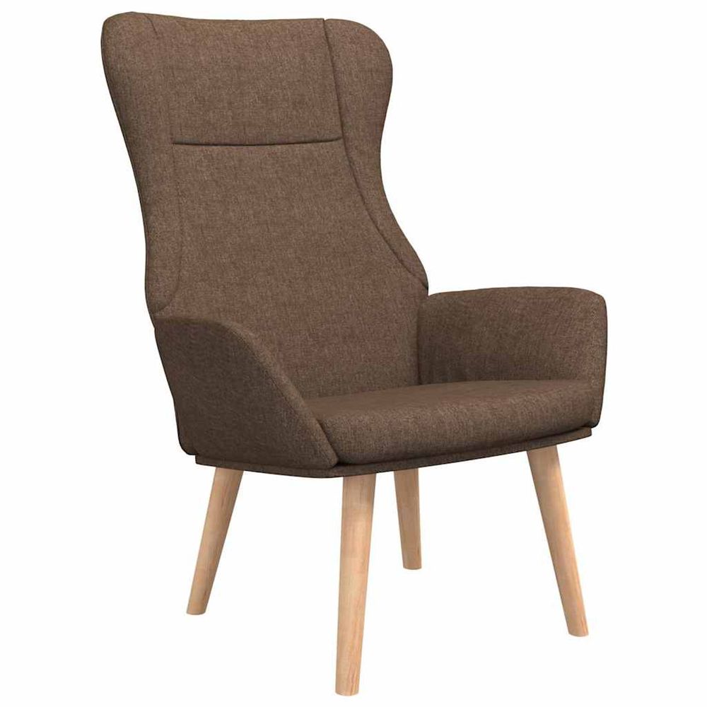 Chaise de relaxation marron tissu