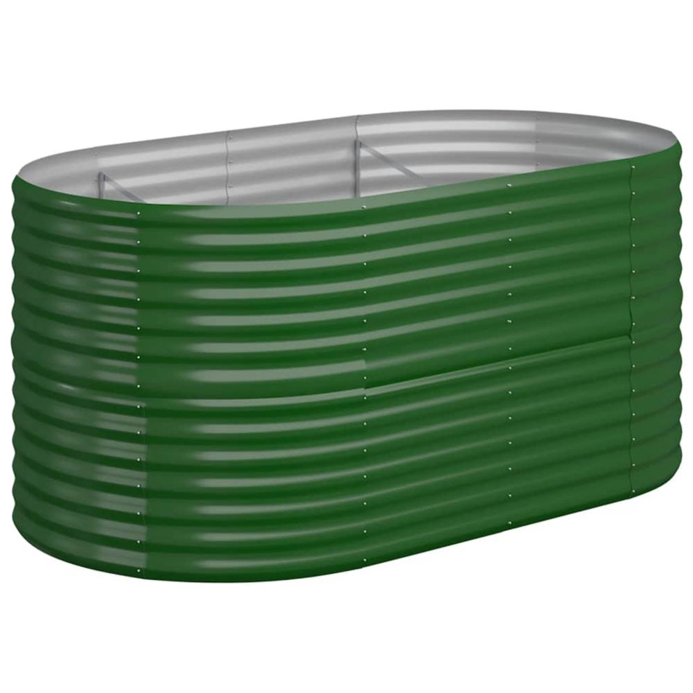 Lit surélevé de jardin acier galvanisé 152x80x68 cm vert