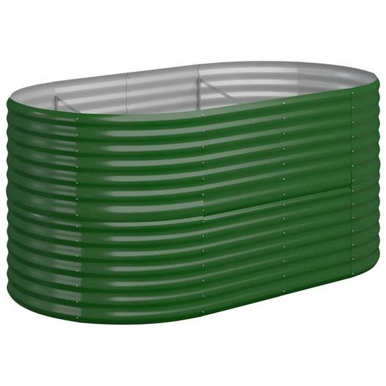 Lit surélevé de jardin acier galvanisé 152x80x68 cm vert