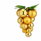 Boules de noël petit raisins doré plastique 14 x 14 x 25 cm