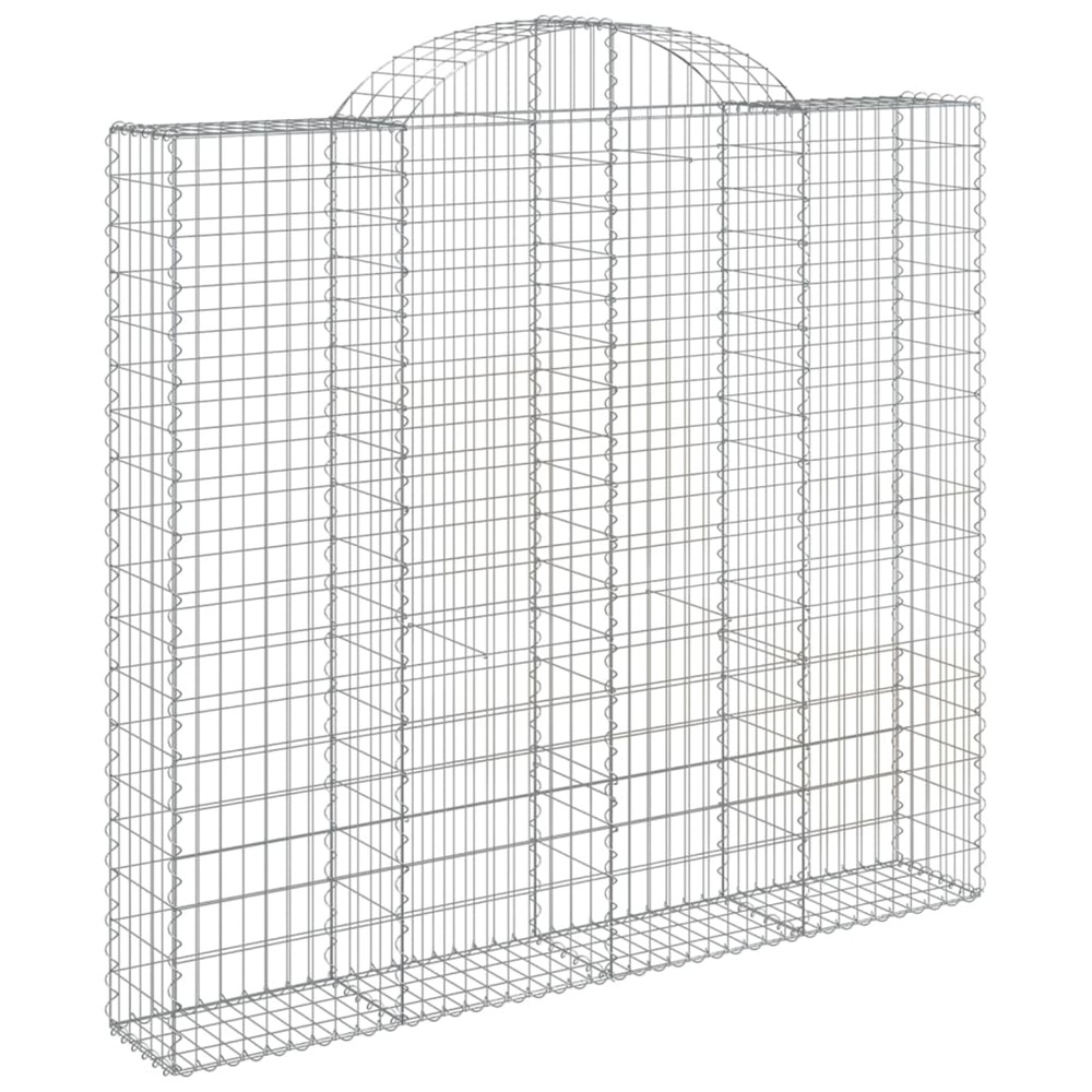 Panier de gabions arqué 200x50x180/200 cm fer galvanisé