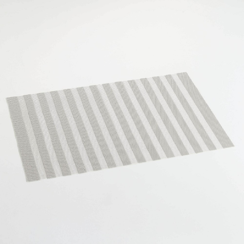 Set de table pvc ajouré garden gris 30 x 45 cm