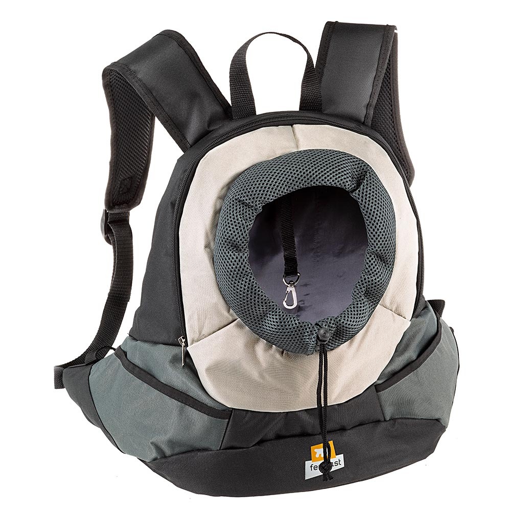 Ferplast sac de transport pour chien kangoo, sac de transport pour chat, sangles réglables, sangle de sécurité, max 6 kg, 37 x 16