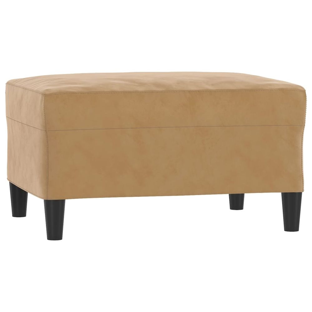 Repose-pied marron 70x55x41 cm velours