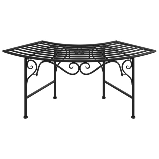 Banc tour d'arbre 113 cm noir acier