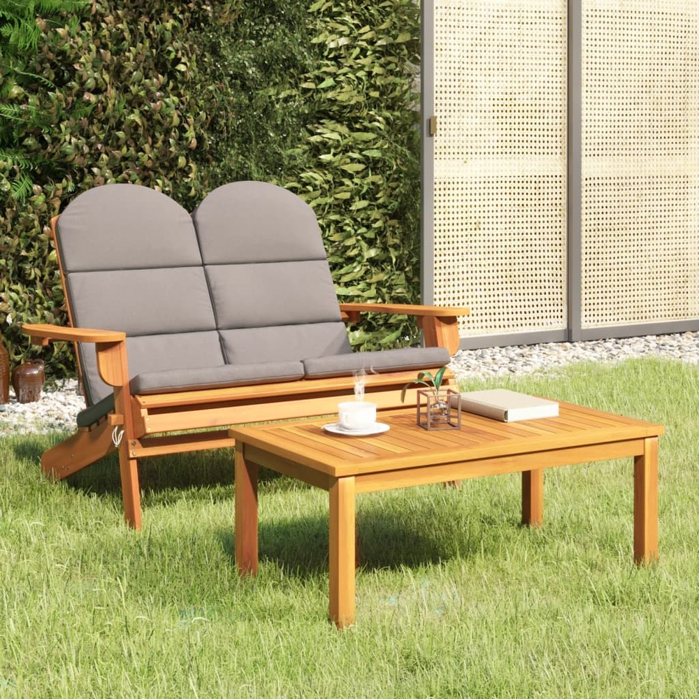 Ensemble de salon de jardin adirondack 2 pcs bois acacia solide