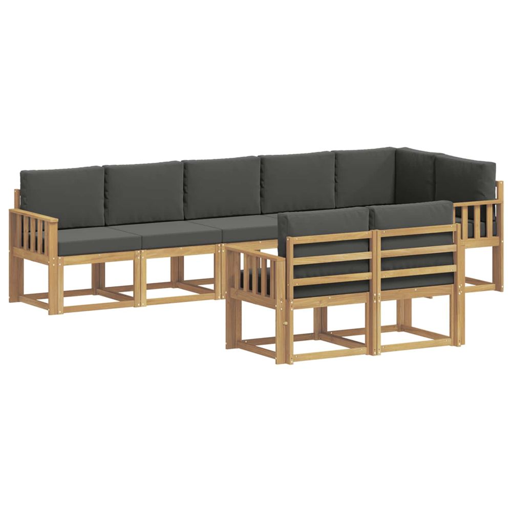 Ensemble de canapés d'extérieur 8 pc blanc et anthracite