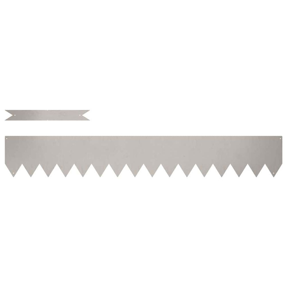 Bordure de pelouse 20 pc 100 x 0,05 x 15 cm rouillé