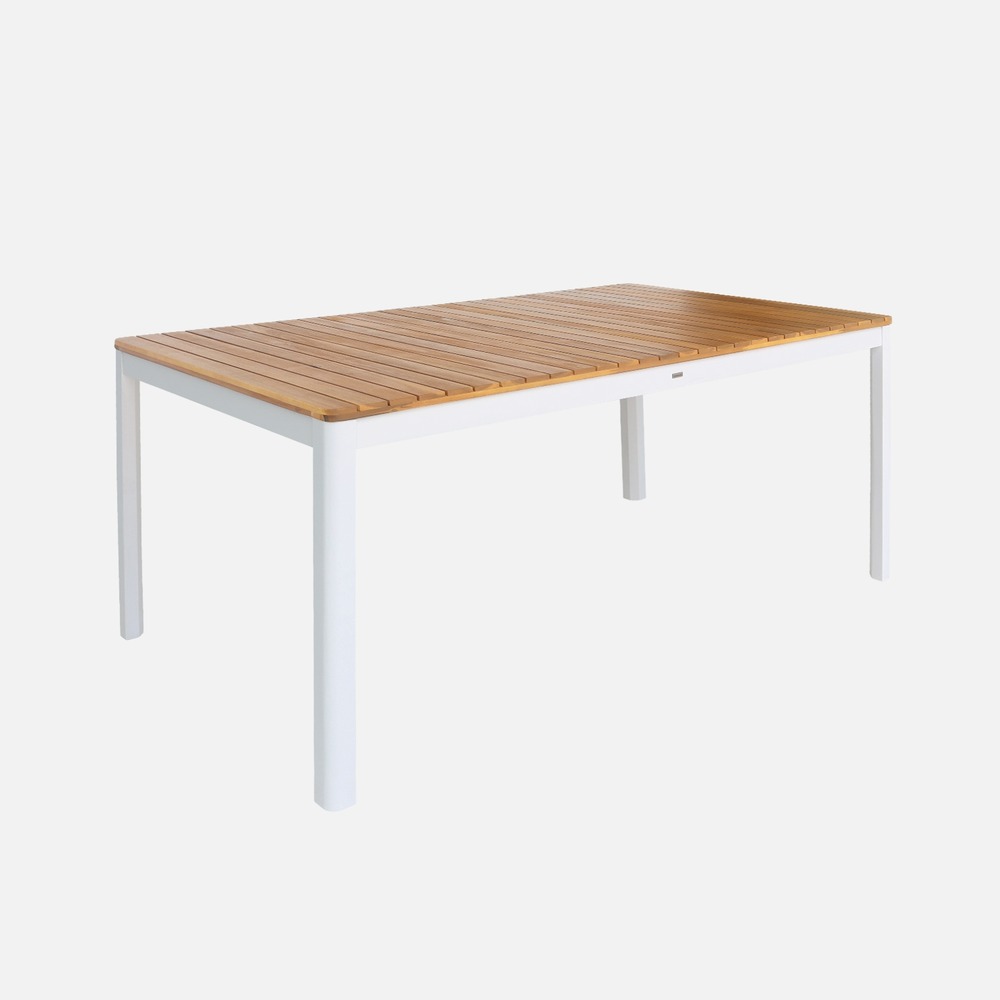Table de jardin senora acacia avec coins arrondis, 8 places, 160 x 90 x 75 cm