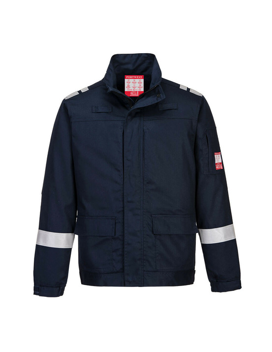 Veste bizflame plus couleur : marine taille l - portwest