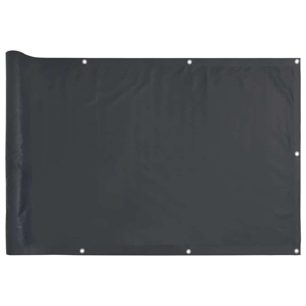 Écran d'intimité de balcon anthracite 600x120 cm pvc