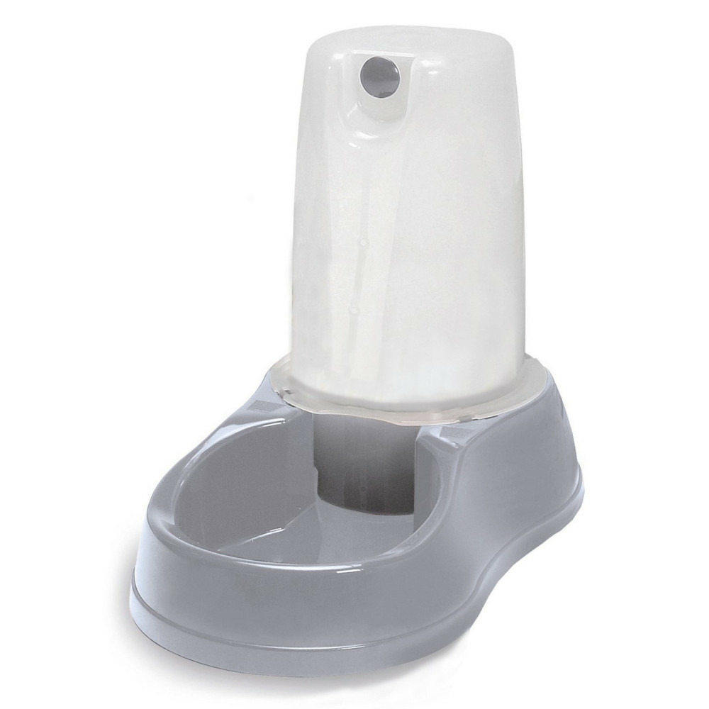 Distributeur d'eau 6.5 litres, gris en plastique, pour chien