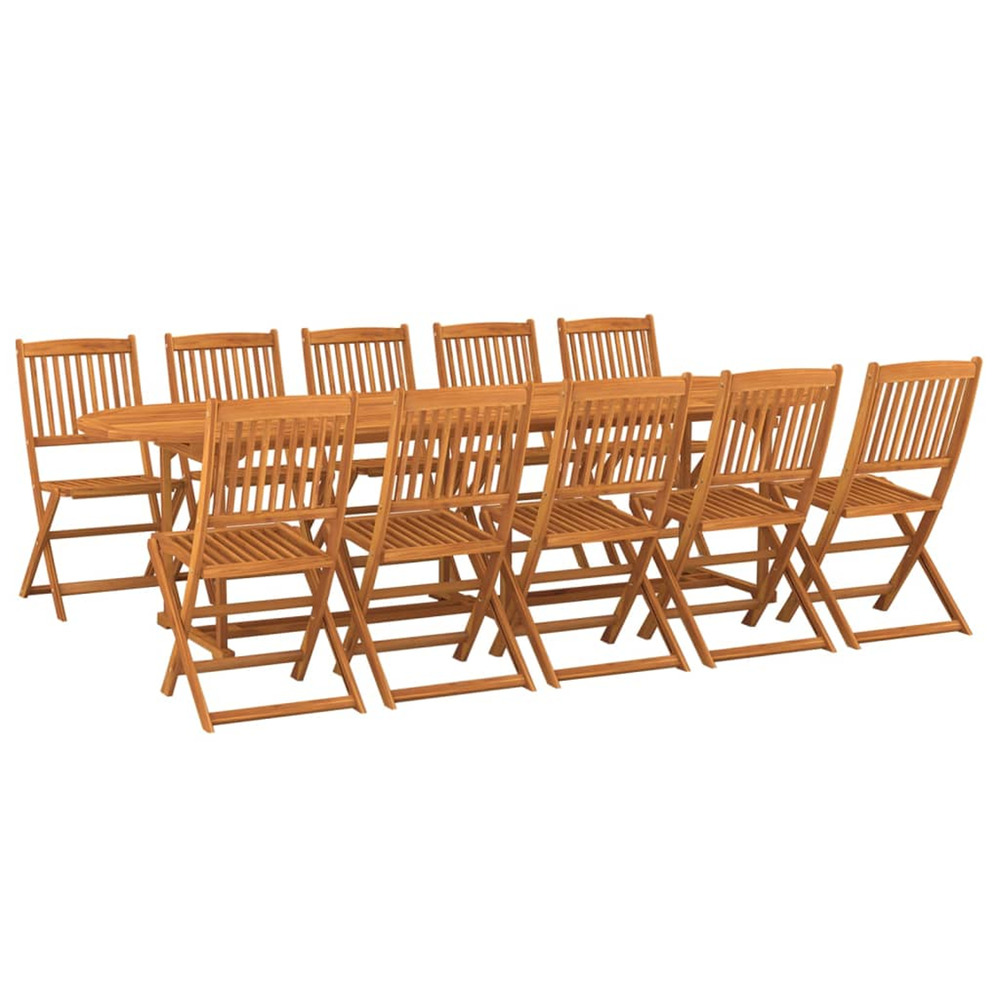 Ensemble à manger de jardin 11 pcs 280x90x75 cm bois d'acacia