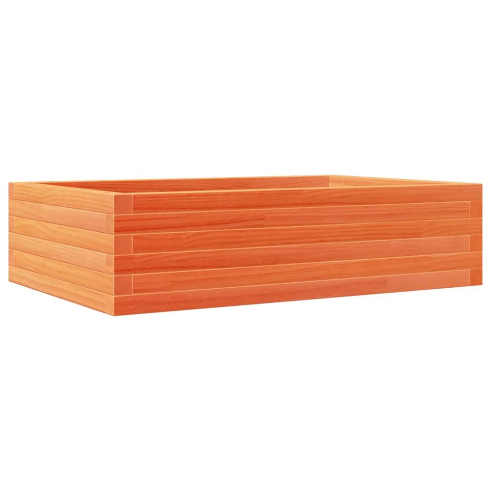 Jardinière d'extérieur cire marron 90x60x23 cm bois de pin massif