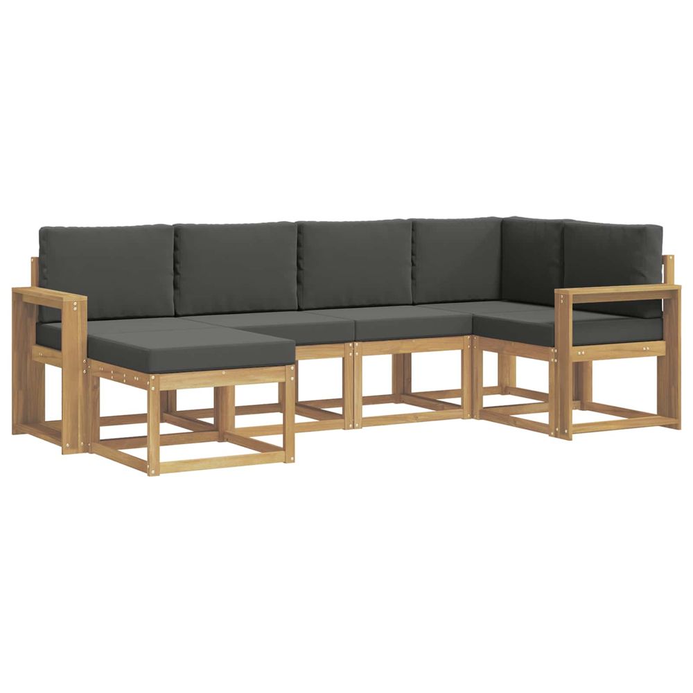 Ensemble de canapés d'extérieur 6 pc blanc et anthracite