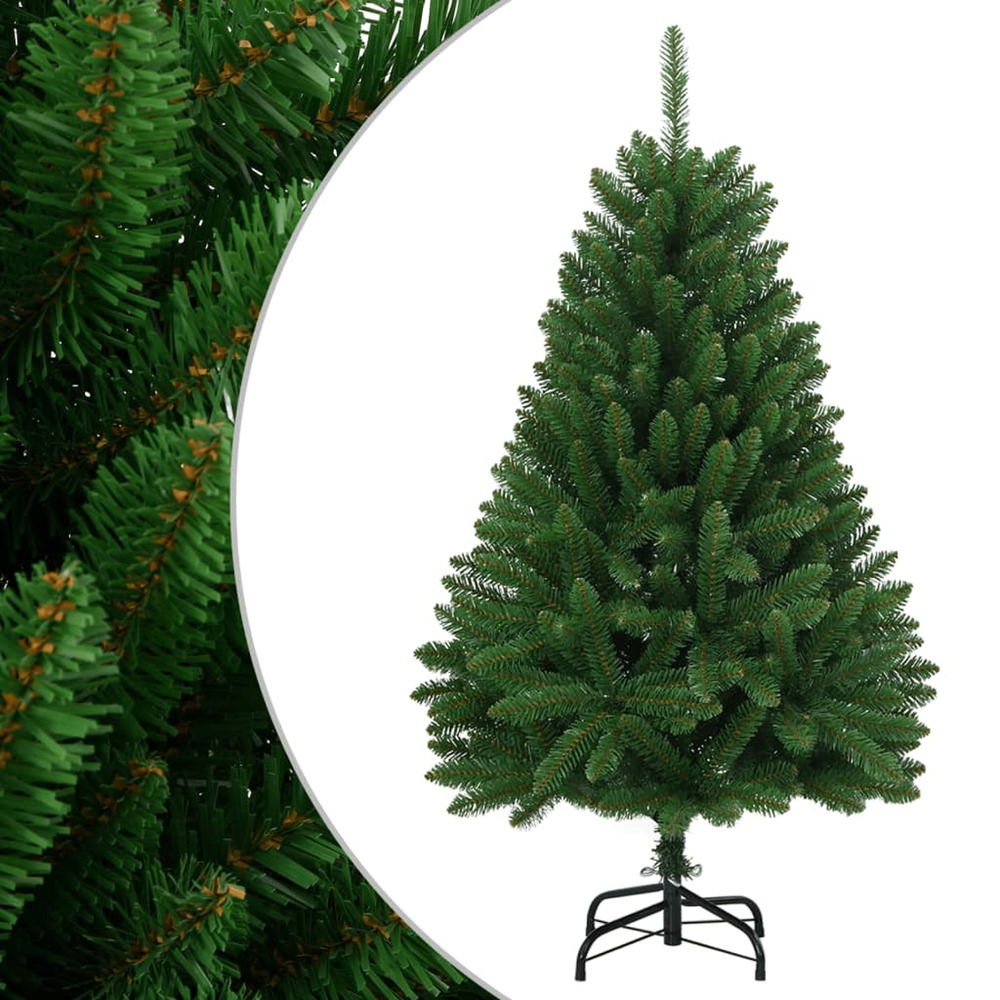 Sapin de noël artificiel à charnières avec support vert 150 cm