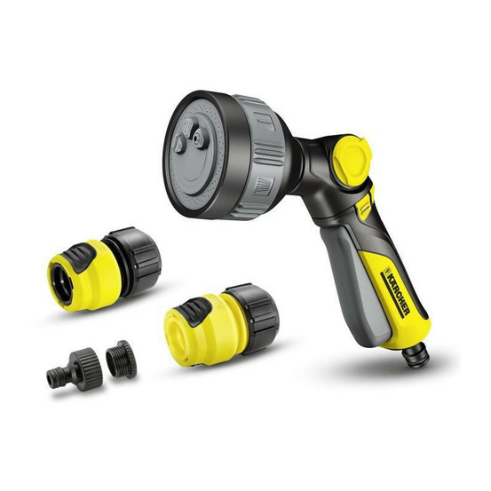Karcher set pistolet darrosage et 2 raccords plastique - multifonction - 4 formes de jets