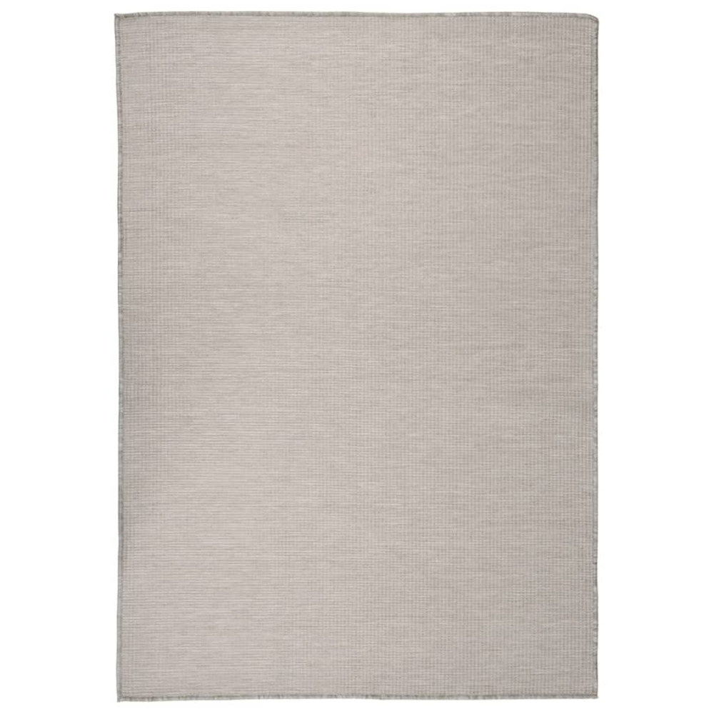 Tapis à tissage plat d'extérieur 160x230 cm gris clair