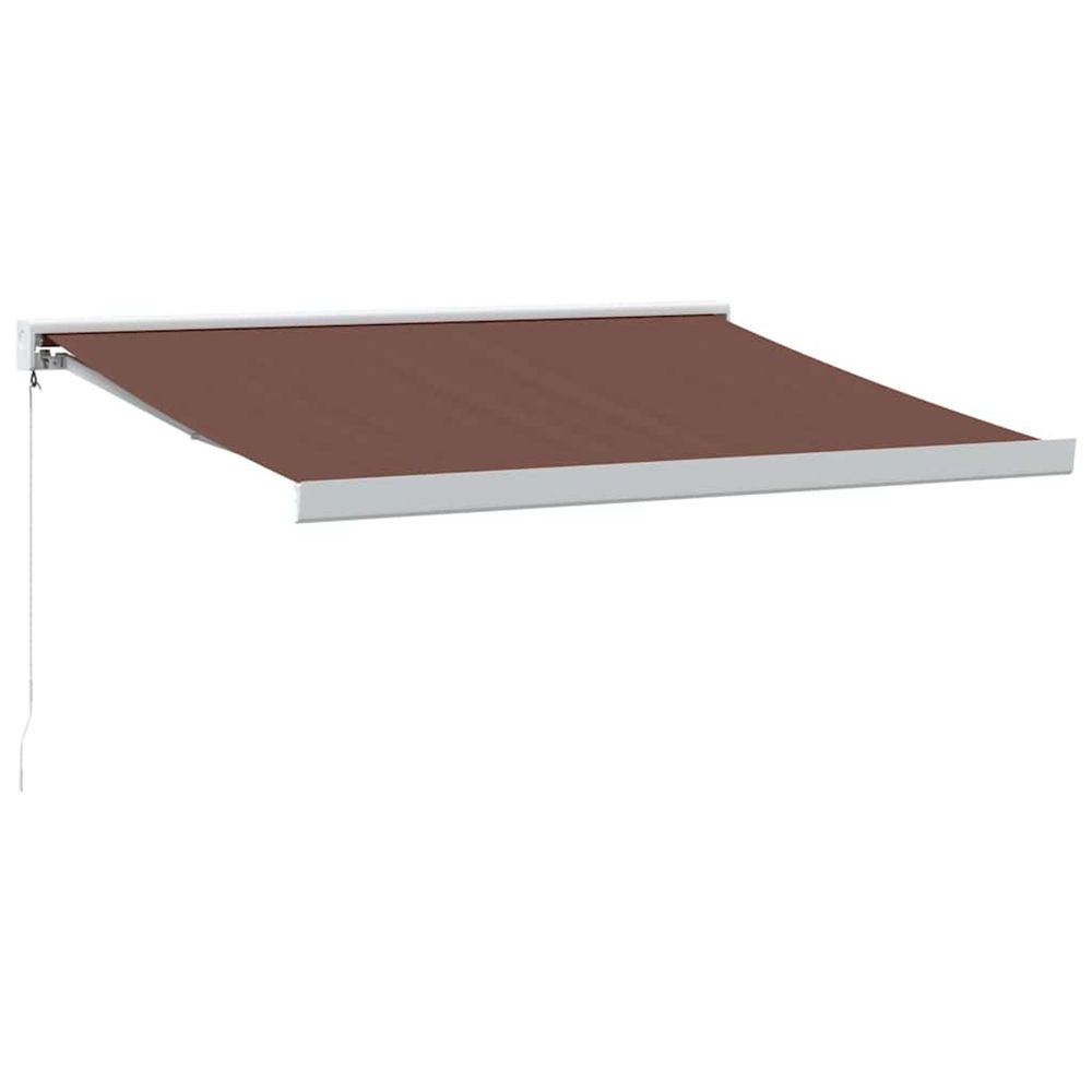 Auvent manuel rétractable marron 350x250 cm