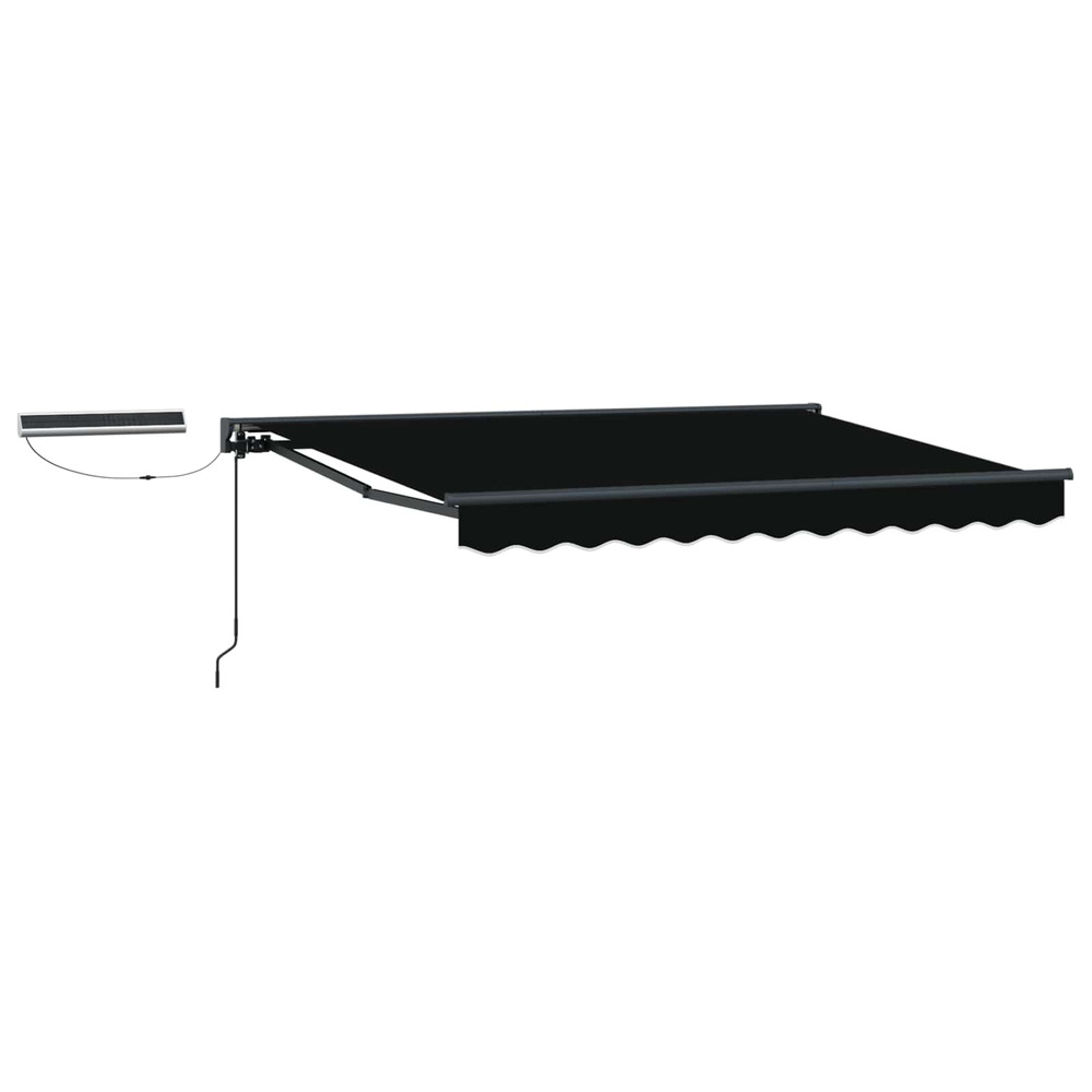 Auvent rétractable électrique noir et anthracite 3 x 2,5 m