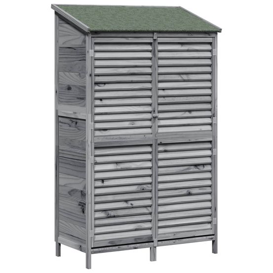 Abri de jardin gris 106 x 56 x 176,5 cm bois de sapin massif
