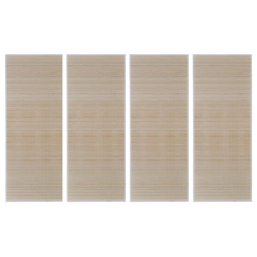 Tapis rectangulaires Bambou 4 pcs 120x180cm