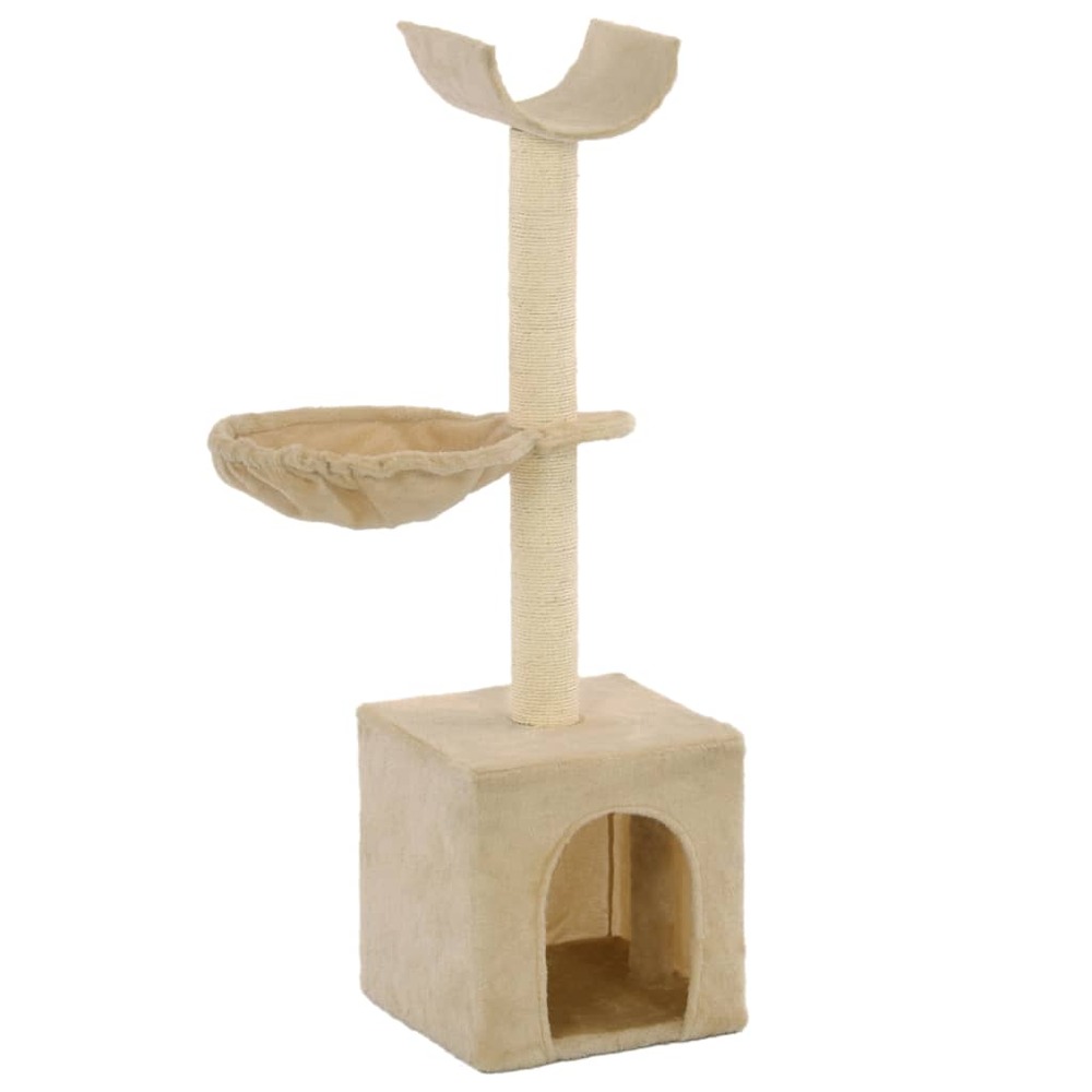 Arbre à chat avec griffoirs en sisal 105 cm beige