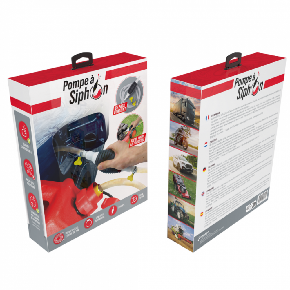 Pompe à siphon - pompe manuelle pour l'essence, l'huile, l'eau