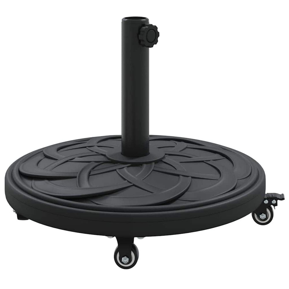 Pied de parasol 15.35 kg noir fer circulaire