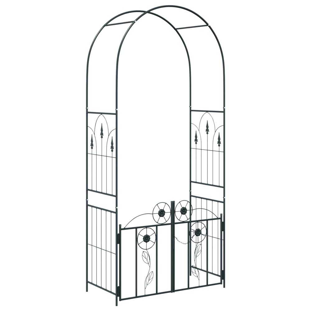 Arche de jardin noir 102 x 50 x 218 cm acier